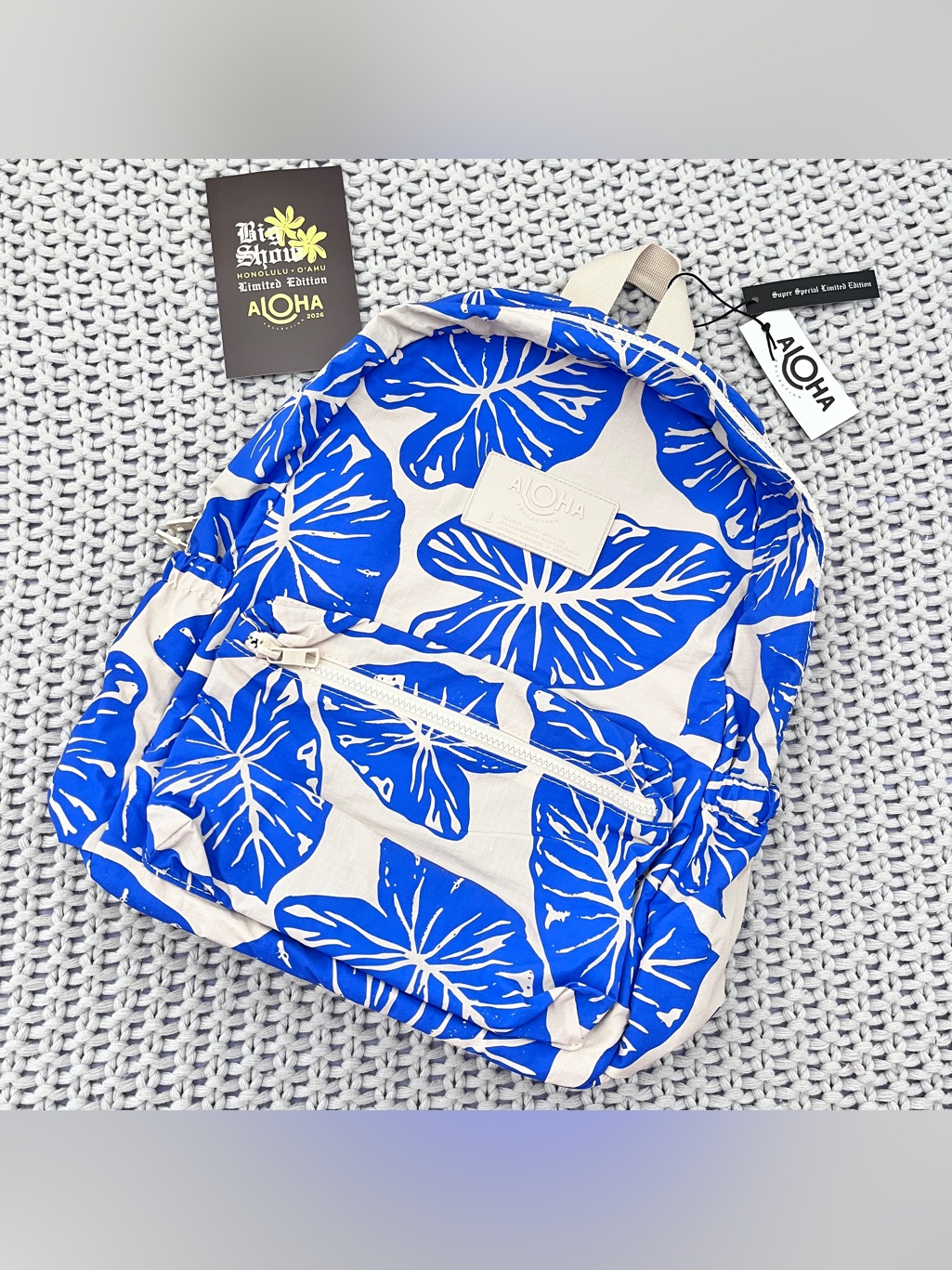 Aloha Collection Keep It Light Backpack Kalo Cobalt/Sandstone